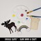 Original Circle Seal Unfinished Wood Shape Piece Cutout for DIY Craft Projects